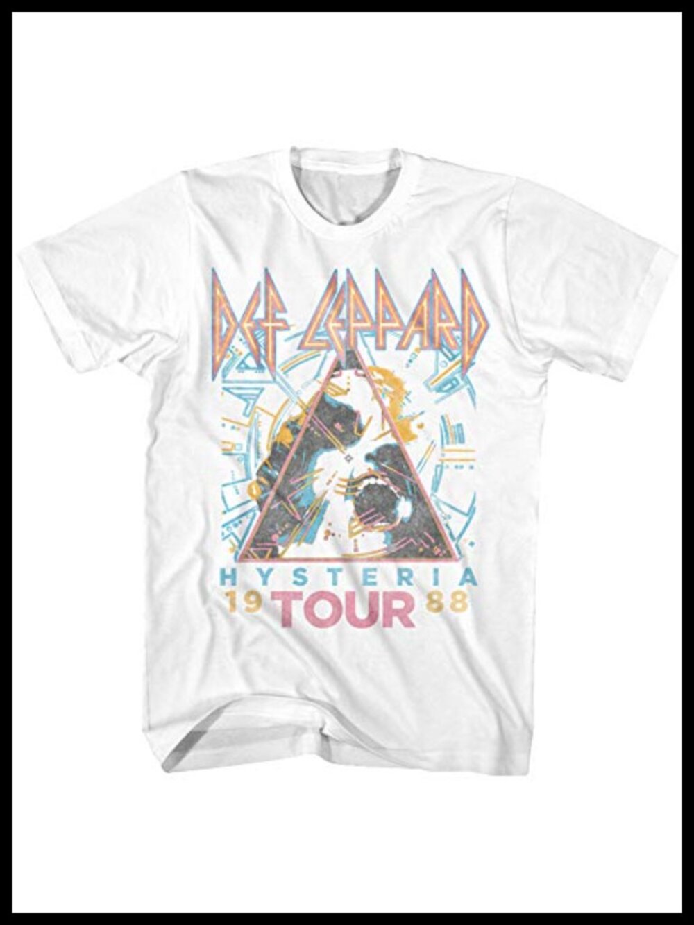 Def Leppard Hysteria 1988 Tour Graphic Tee Officially Licensed Rock Band T-Shirt